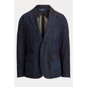 RALPH LAUREN POLO MORGAN Blue Denim Sport Coat Blazer Jacket Size 38L MSRP $448